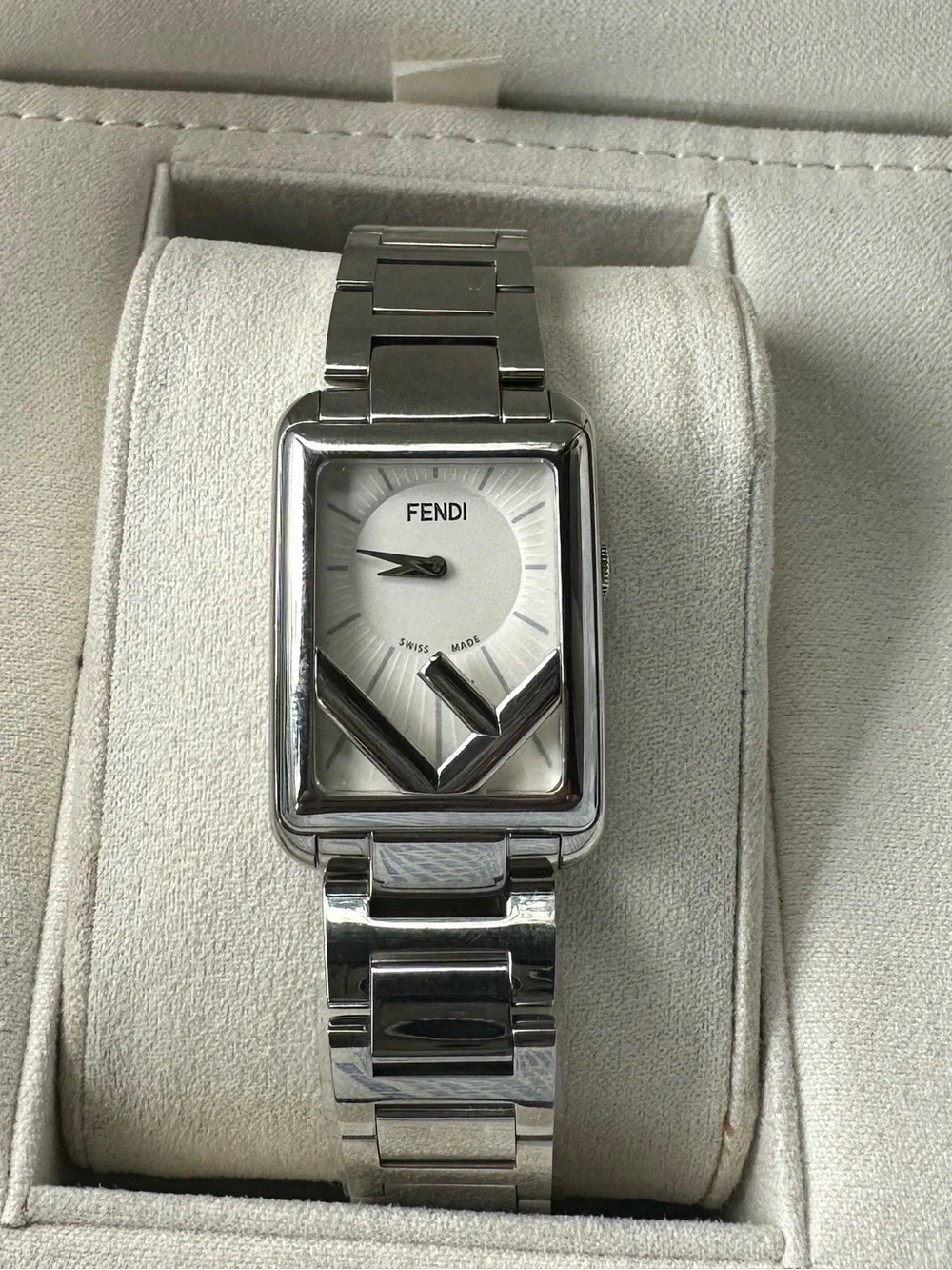 Fendi Stainless Steel White Dial Bracelet Watch